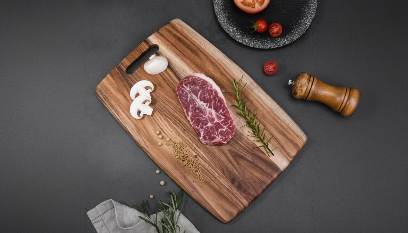 Solid Acacia Cutting Board: Rectangular Prep & Serve